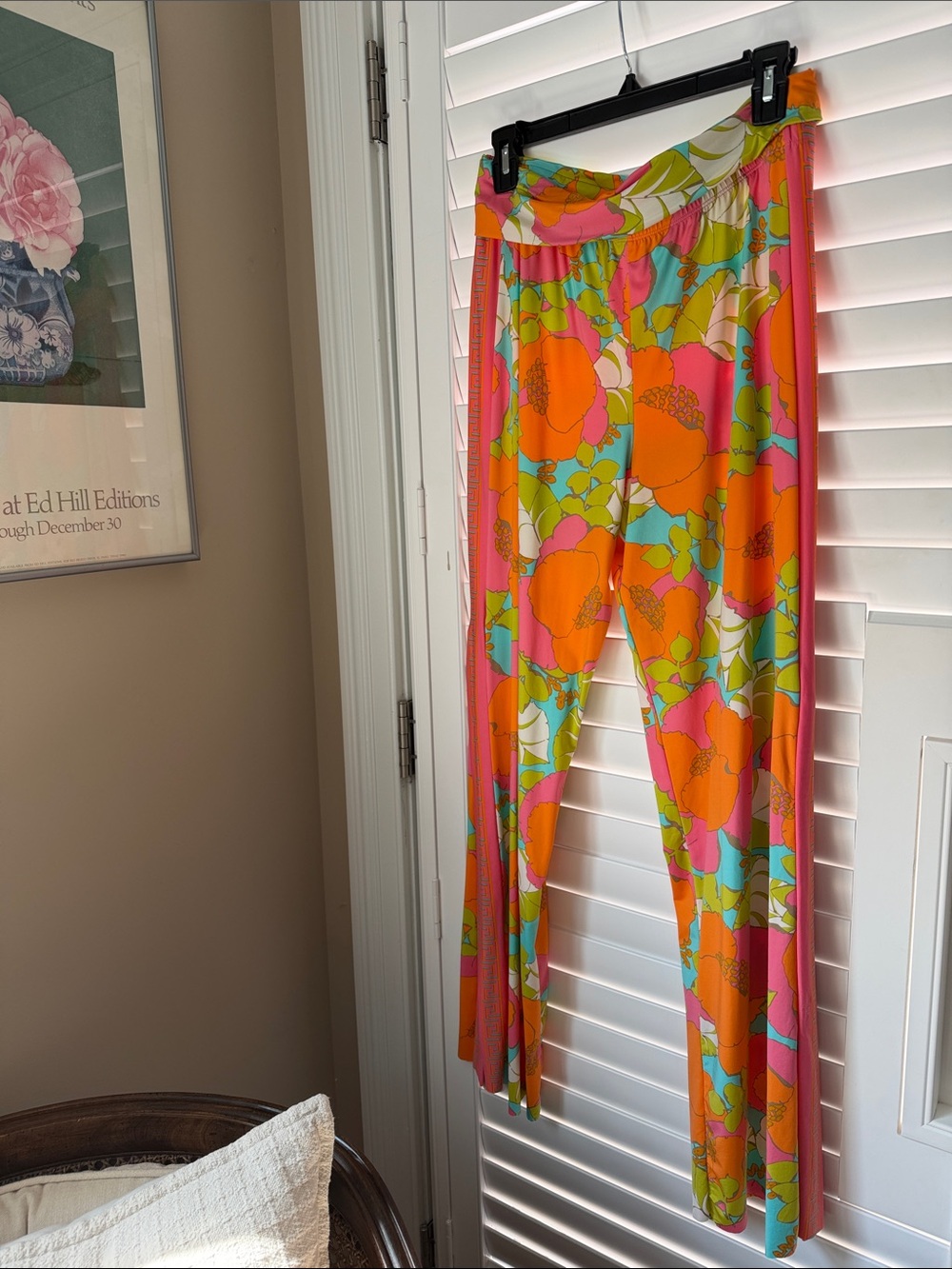 Trina Turk Bright Floral Swim Coverup Pants in Orange, Pink, Green, Blue